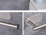 Kitchen paper towel holder adhesive metal silver loft