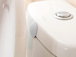 Door handle bumper self-adhesive to walls