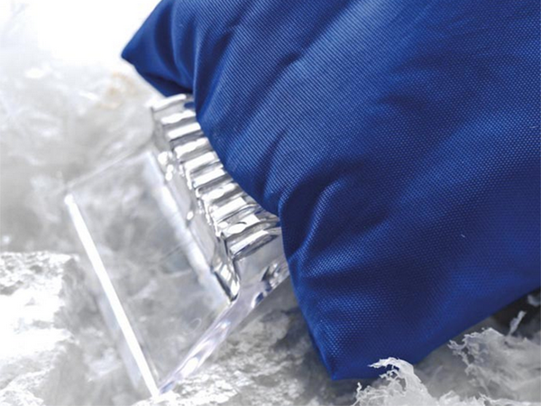 Raspador de hielo para ventanas de coches con guante para hielo y nieve mango blando