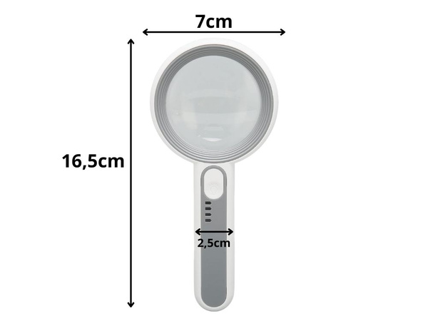 Loupe de lecture lumineuse 5x avec éclairage led