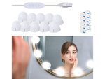 Led tualetes galds spogulis gaismas make-up komplekts 10gab