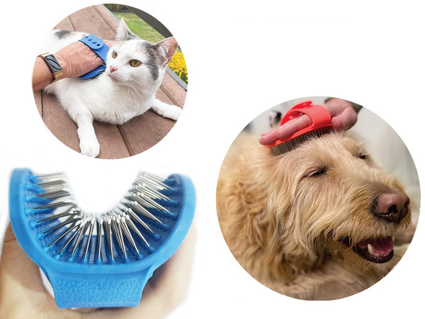 Cepillo para peinar pelo de perro peine masajeador suave para gatos