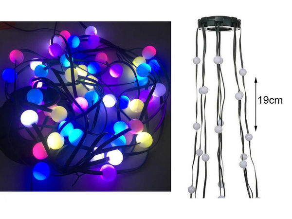 Božično drevo luči zavese 64 vodila rgb