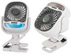 Wentylator wiatrak biurkowy stojący klips nawilżacz powietrza usb rgb 2w1