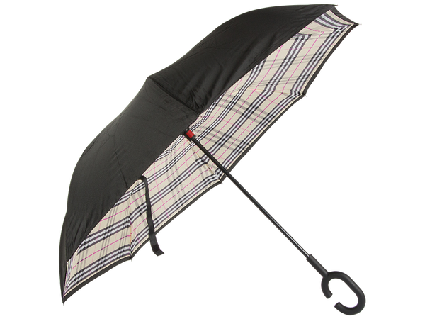 Parasol parasolka odwrócony składany odwrotnie mocne druty solidny stojący