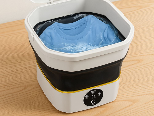 Mini portable washing machine small foldable travel washing machine for clothes and underwear 6l