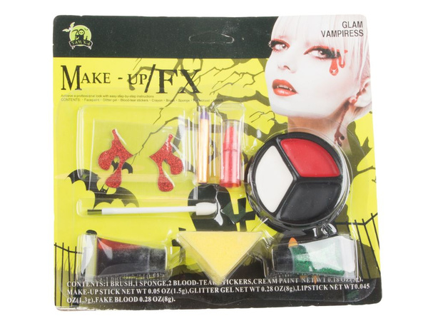 Upír dracula líčenie tváre sada pre halloween make-up s krvou