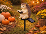 SOLAR LED LAMP WITH TWILIGHT SENSOR GARDEN HEDGEHOG DECORATIVE HEDGEHOG