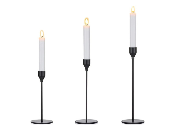 Bougeoirs glamour métal set décoratif table set 3 pcs