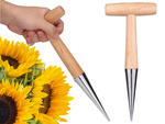 Planting pick for planting bulbs garden skewer wooden measure