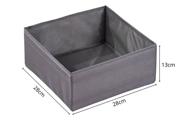 Textile organiser clothes clothes shoe box drawer grey