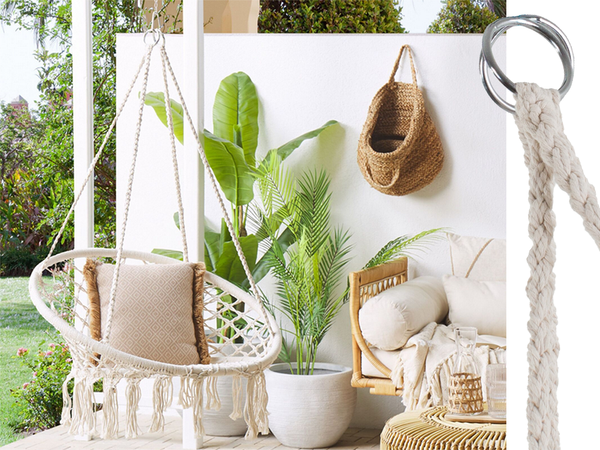 Garden swing stork's nest hanging chair boho 80cm