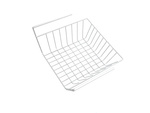 AKASZTÓS KOSÁR POLC ALATT FÉM KOSÁR SZERVEZŐ KONYHAI KOSÁR FEHÉR