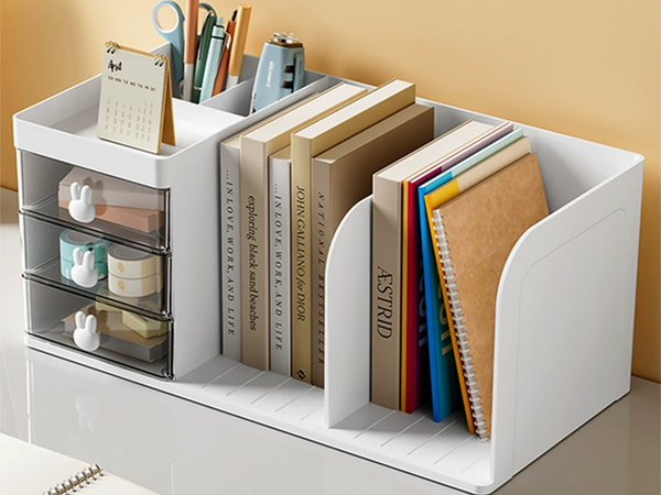 Armoire à outils organiseur de bureau étagères pour livres petits objets tiroirs