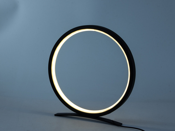 Lampe de nuit de table ronde anneau couleur froide chaude neutre réglage