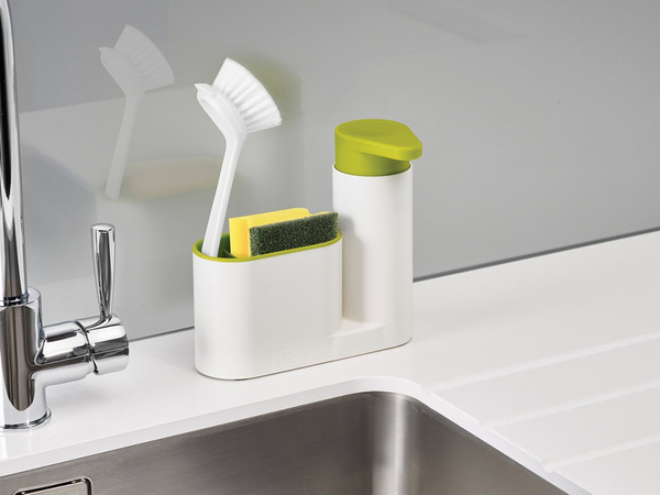 Distributeur de cuisine organisateur savon liquide éponge