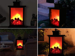 Farol decorativo led chimenea movible llama lampara electrica pilas