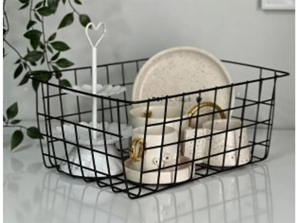 Altillo cesta de alambre altillo organizador de metal para cocina para fruta espacioso