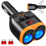 12-24v soclu splitter 2xusb-a 1xusb-c qc 3.0 80w încărcător