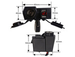 Priză brichetă motocicletă voltmetru 2x usb