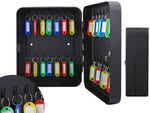 Key safe metal case lockable for 20 keys hangers with hooks
