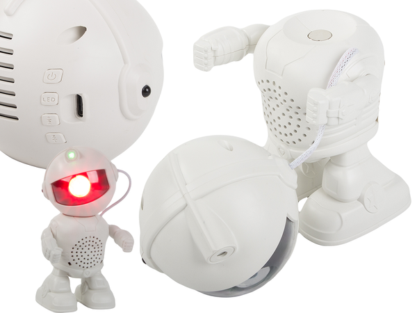 Proyector de estrellas astronauta luz nocturna proyector para niños espacio música