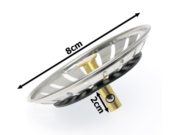 Metal stopper for sink sieve large basket zat zat zat siphon