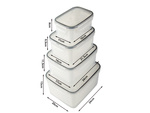 Kitchen food containers with basket container with seal 4 pcs