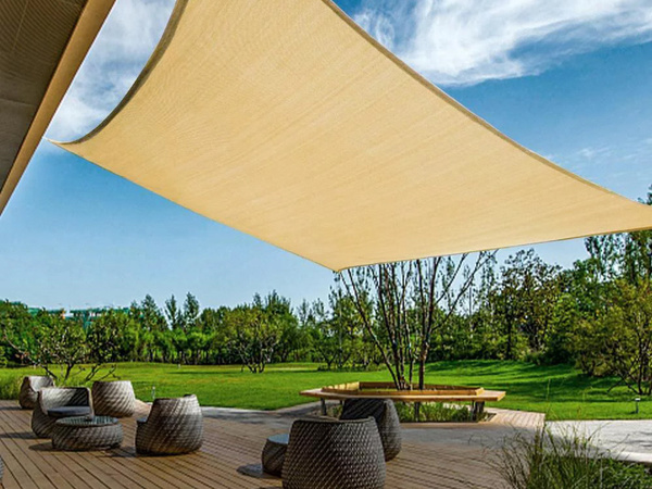 Toldo parasol rectangular jardín vela impermeable 4x3m