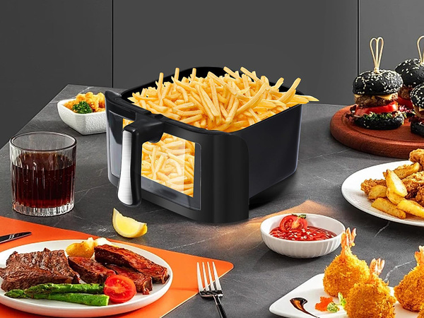 Friteuză fără ulei friteuză cu aer cald mare pentru coacere 1400 w 10 l