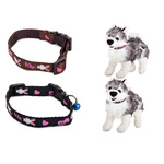 Collier en tissu pour chien chat avec clochette 1.5