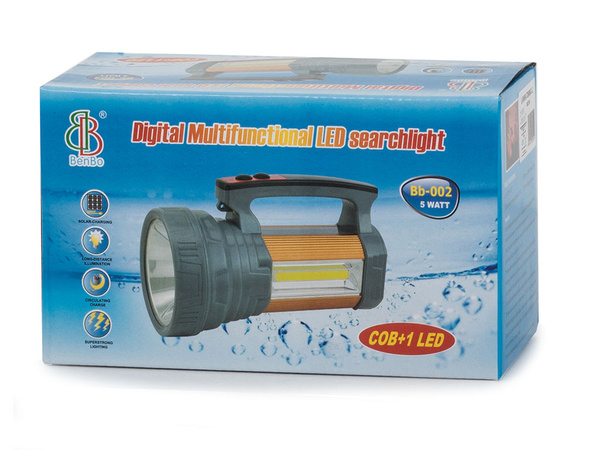 Searchlight power bank saulės led xm-l l2 cob