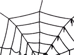 Artificial large spider web black halloween decoration