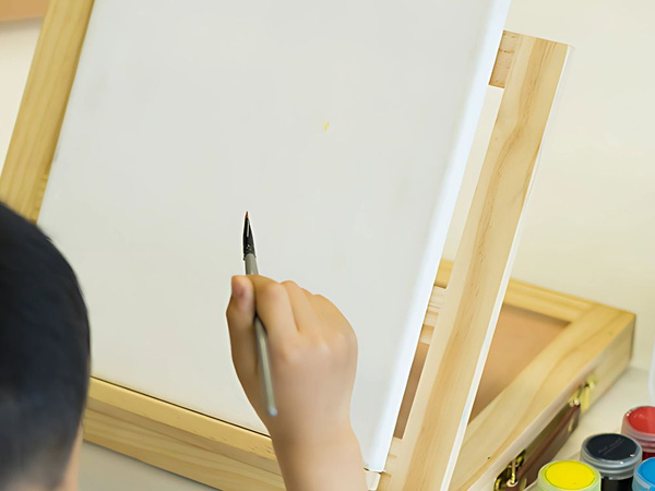 Caballete de escritorio estuche de madera con cajón regulable en inclinación