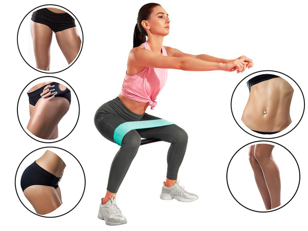 Set of 3 elastic bands for exercise