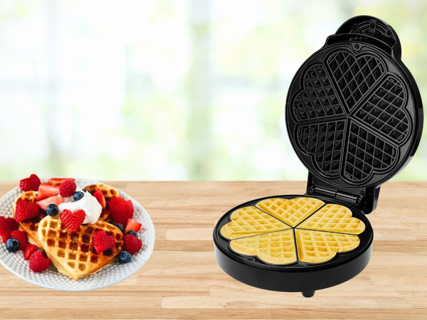 Aparat de vafe robust 5 vafe pufoase aparat de vafe inimi 1000w