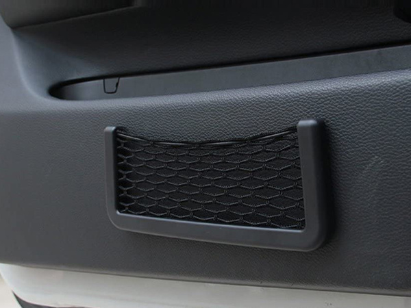 Car organiser mesh pocket for phone