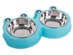 Boite a chiens duale metallique 0.3l x 2