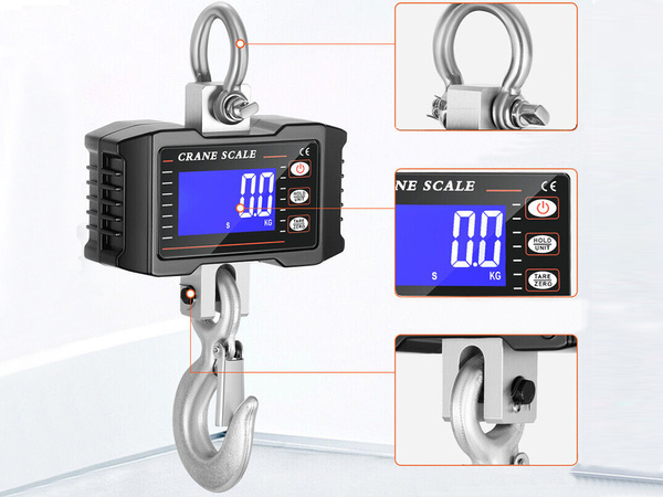 Kabliukas 500 kg pakabinamos sandėliavimo svarstyklės lcd display baterija