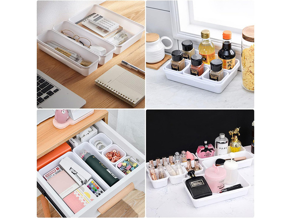 Organizador de cocina para cajón de cubiertos contenedor modular plegable xxl
