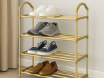 Shoe shelf shoe organiser multi-level cabinet golden shelving unit 4 levels large