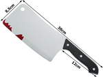 Bloody cleaver for murderer killer psychopath costume halloween knife