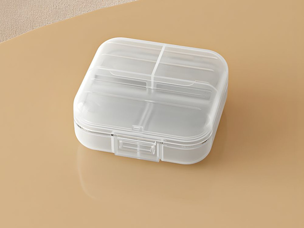 Medicine container tablet organiser capsules 7 compartments travel box