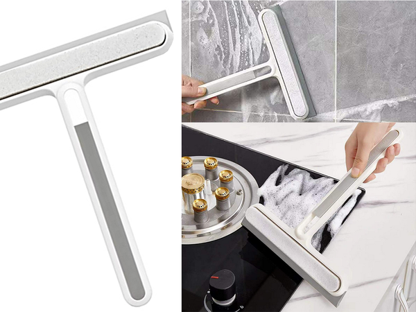 Window cleaner squeegee with handle window water brush groove brush