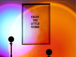 Projector lamp sunset sunrise imitation led rgb usb + remote control