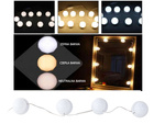 Led tualetes galds spogulis gaismas make-up komplekts 10gab