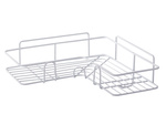 Loft étagère d'angle pour douche crochet suspendu blanc