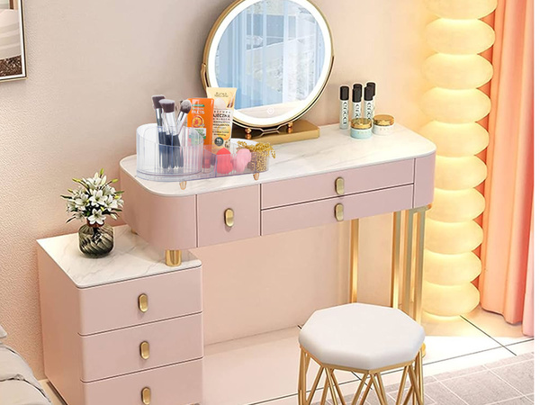 Cofre organizador de cosméticos portacepillos de joyería portacepillos giratorio