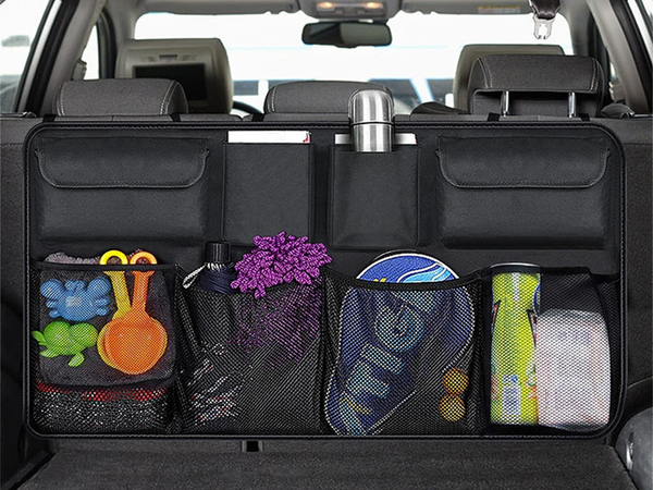 Organizador con bolsillos para el respaldo del asiento del coche