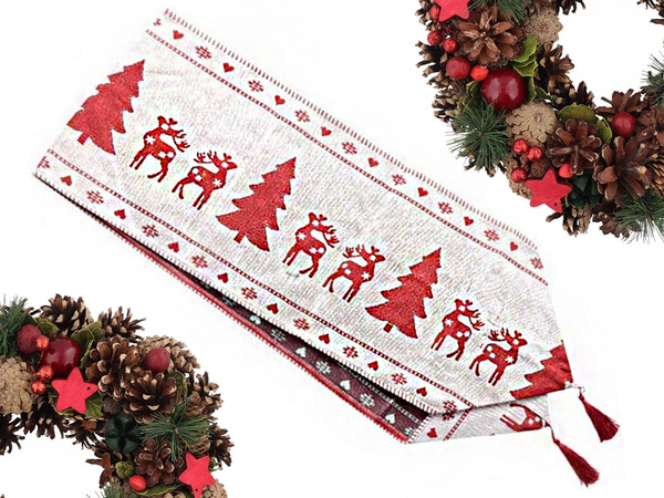 Camino de mesa de navidad mantel de navidad víspera de navidad